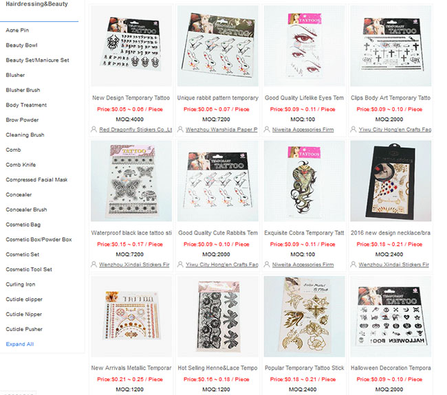 Choose Your Favorite Tattoo Stickers on Sellersunion Online