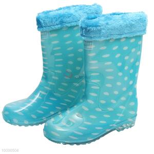 Blue Waterproof Rainshoes /Galoshes For Rainy Day