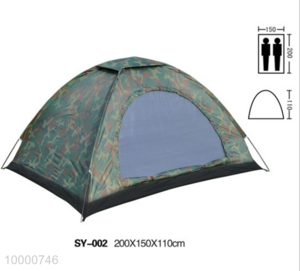 200*150*110cm Camouflage 1 Door Single Layer Tent For 2 Person