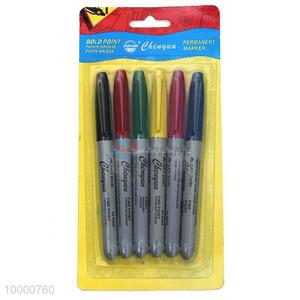 6pcs plastic multicolor mark <em>pen</em>