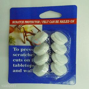 8pcs White Felt Furniture Pad With Nail