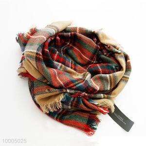 Competitive Price Colorful Check Pattern Scarf