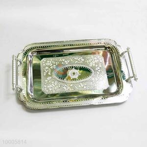 Extra Large Silvery Iron Tray With Color <em>Box</em>