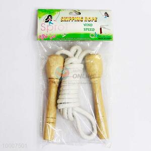 Wooden Handle White Cotton Rope