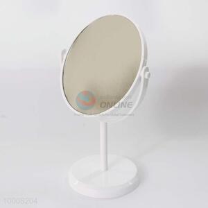 White Ellipse Shaped Plastic Double-sided Standing Mirror
