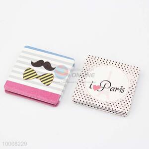 Square Double Sides Printed Cosmetic Mirror