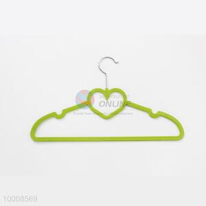 Wholesale Household Heart Head Plastic Clothes Hanger With Flocking