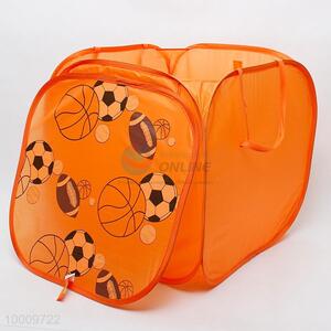 Orange square laundry basket