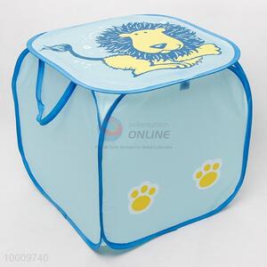 Square laundry basket printed with lion