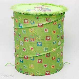 Foldable linen storage basket for home use