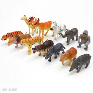 PVC 12 pcs simulation animal <em>toy</em>  set