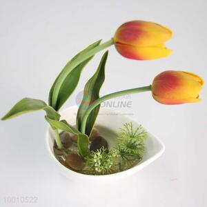 New 2015 Decorative Flower Pots Plant Artificial Flowers Tulip Bonsai