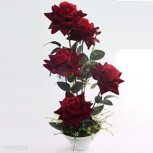 High Quality Artificial Flowers Bonsai of China rose Table Decoration