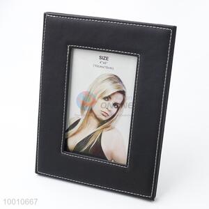 Black PU leather photo frame