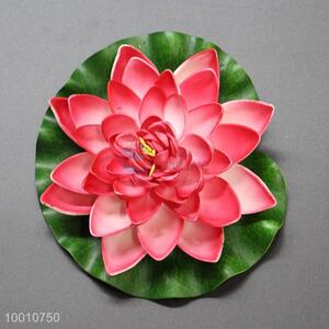 Artificial Colorful Water Lily With Big Leaf
