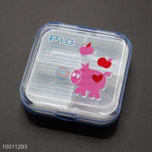 Cartoon design pill box with 4 compartment