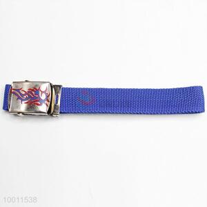 Hot Sale Solid Blue Webbing Belt Waistband for Boys Men