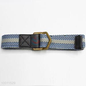 Stripe Waist Belt Strap with Antique Alloy Buckle