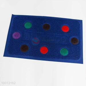 Dark blue dot door mat
