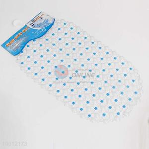 Transparent oval PVC bath mat