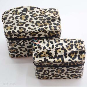 Hot Leopard PU Cosmetic Case Large Capacity Make Up Bag for Lady