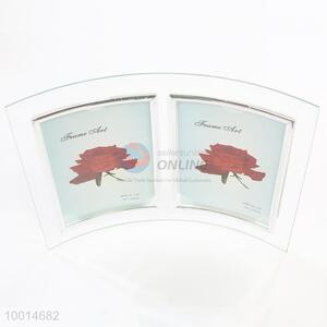 Rose Printed Curved Glass Photo Frame