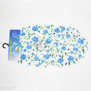 Wholesale Hot Cute PVC Bath Mat With Blue Flower, Ground Mat
