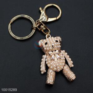 Multifunction crystal bear key ring