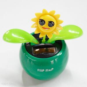 Green Apple Flower Solar Toys for Car Decoration