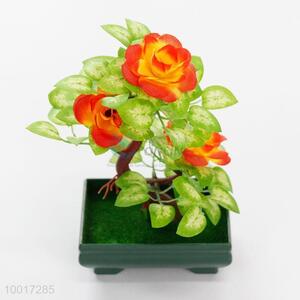 Simulation Artificial Orange Flower  Bonsai Plants Decorative Home garden