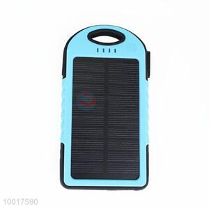 Blue 5000mAh Solar Power Bank for Smartphone