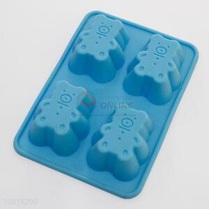 4-grid bear ice cube tray/chocolate mould