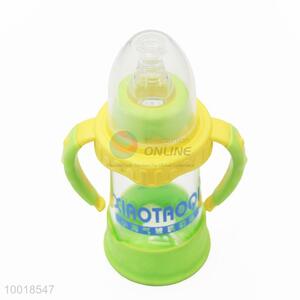 Health <em>Care</em> Yellow and Green Glass <em>Baby</em> Feeding-bottle