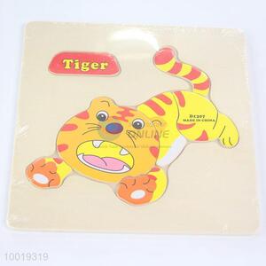 Tiger Model Building Block English Leaning Toys Wood Puzzle