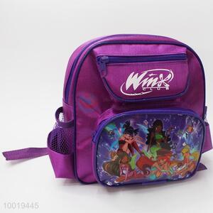 Purple cartoon design backpack for students