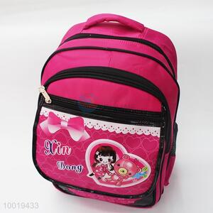Big capacity pink school backpack for girls
