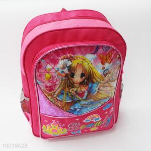Pink cute design school backpack for girls