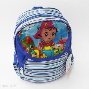 Cartoon design blue school backpack for boys