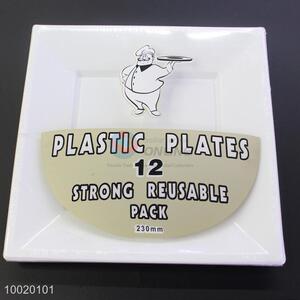 Disposable 9 Inch White Square <em>Plates</em> Set of 12pcs