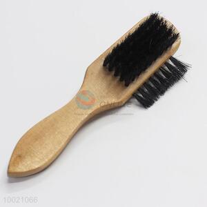 Wooden handle shoe cleaning brush