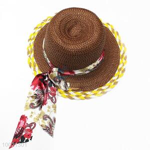 Exquisite Brown Summer Beach Sun Hat with Bowknot