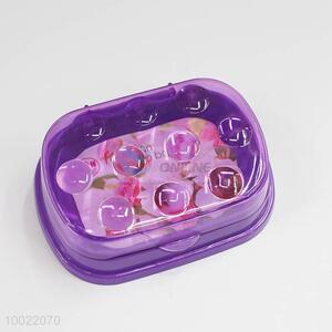 Purple plastic soap box