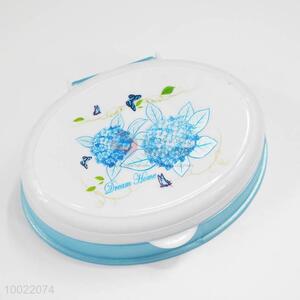 Oval flower pattern plastic soap box