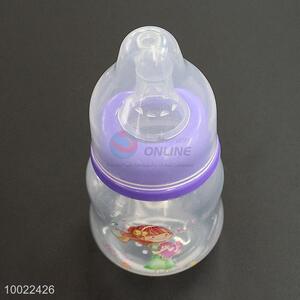 60ml l Cute Purple Feeding-bottle with Beautiful Girl Pattern, Milk Baby Feeding Silicone Nipple PC Bottle