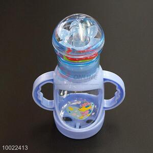 150ml Hote Sale Blue Feeding-bottle with Duck Pattern, Silicone Nipple PC Bottle