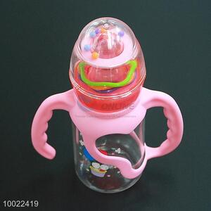 150ml New Design Pink Feeding-bottle, Milk Baby Feeding Silicone Nipple PC Bottle