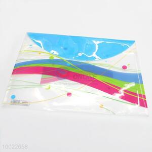 Transparent Color Buckle Plastic File Pocket