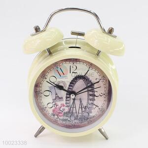 Iron Alarm Clock with Sky Wheel Pattern, Waker Function