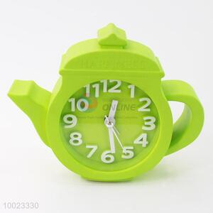 Green High Quality Gift Alarm Clock Shaped in Teapot, with Waker Function