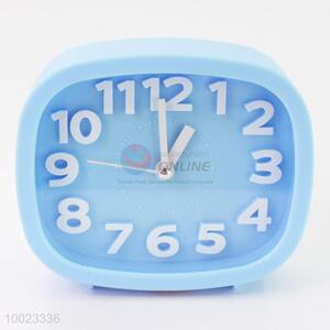 12*9.8cm Blue Rectangle Promotional Cheap Gift Alarm Clock, with Waker Function